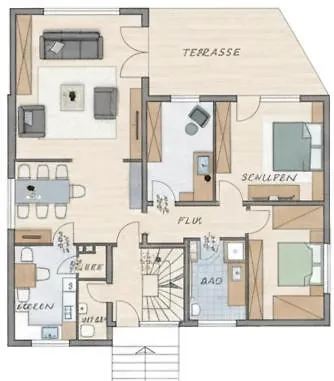 Hejjonte-fewo 135m2 Design-apartment 85zoll Kino - Nahe Marburg *